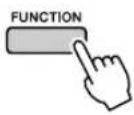 YAMAHA PSR-E413 - Press the [FUNCTION] button. - 1