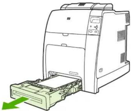 HP Color LaserJet 4700dn - Loading detectable standard-sized media into Tray 2 and optional trays - 3