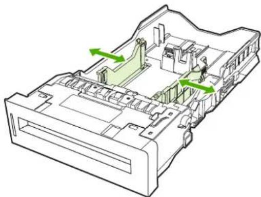 HP Color LaserJet 4700dn - Loading custom-sized media into Tray 2 and optional trays - 2