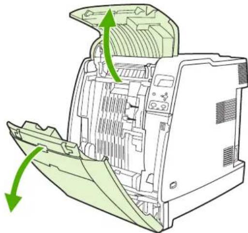 HP Color LaserJet 4700dn - Clearing other jams - 1