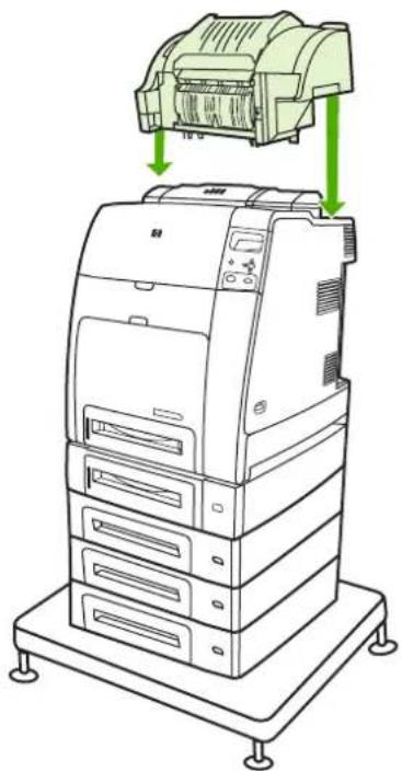 HP Color LaserJet 4700dn - Clearing jams inside the stapler/stacker - 6