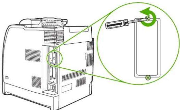 HP Color LaserJet 4700dn - Installing a hard drive - 4