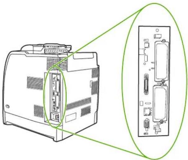 HP Color LaserJet 4700dn - Installing a flash memory card - 4