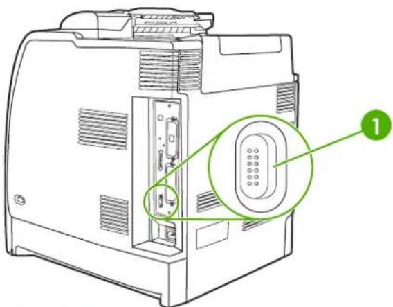 HP Color LaserJet 4700dn - Auxiliary connection configuration - 1