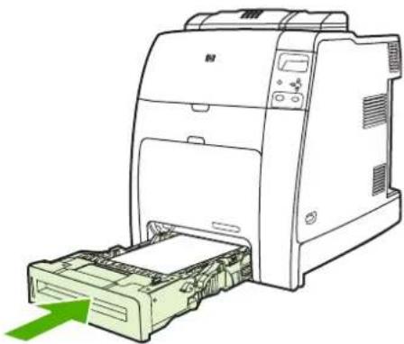 HP Color LaserJet 4700dn - Loading custom-sized media into Tray 2 and optional trays - 4