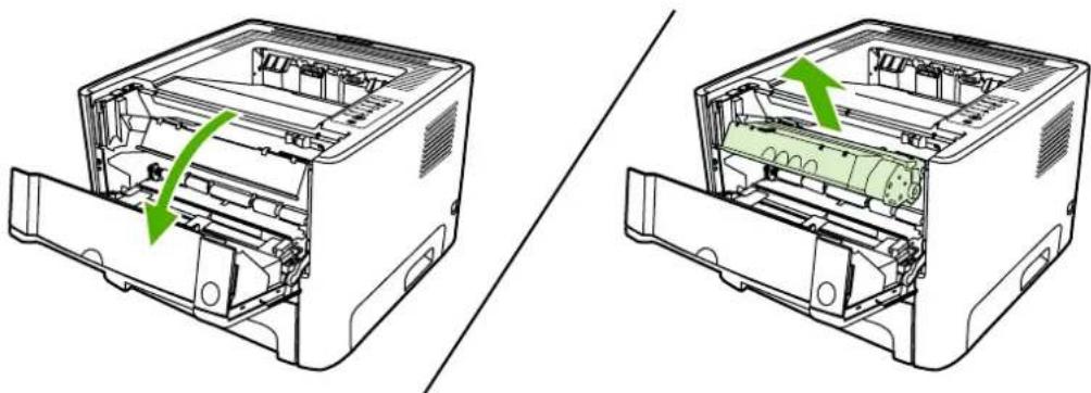 HP LaserJet P2015n - Clean the pickup roller (tray 2) - 2