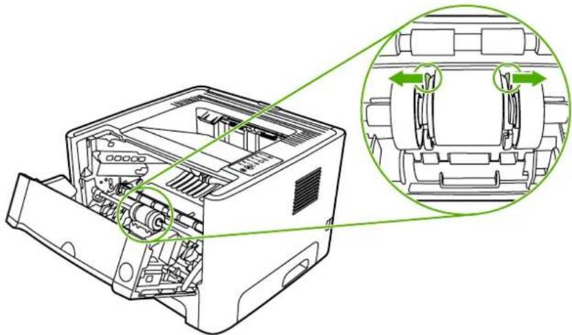 HP LaserJet P2015n - Clean the pickup roller (tray 1) - 4