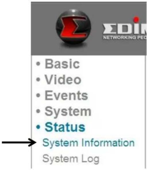 Edimax IC-3015Wn - System Information - 1