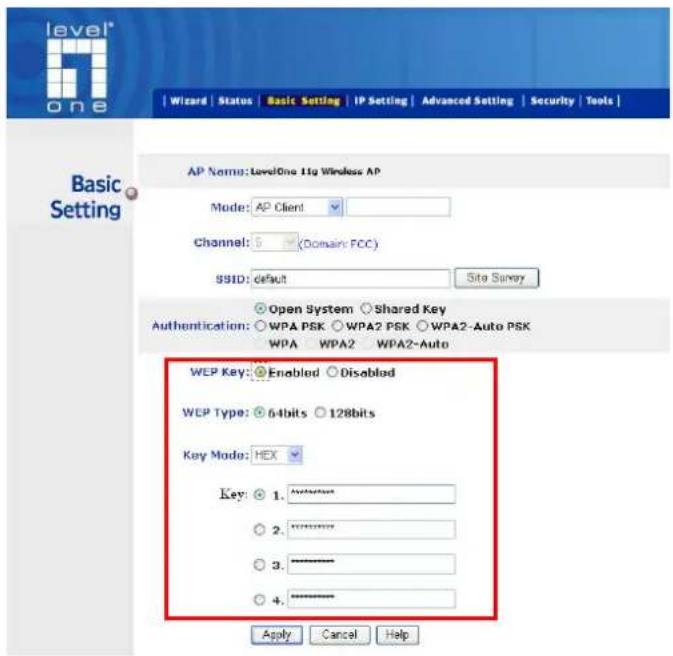 LEVELONE WAP-3000 - AP Client mode configuration - 1