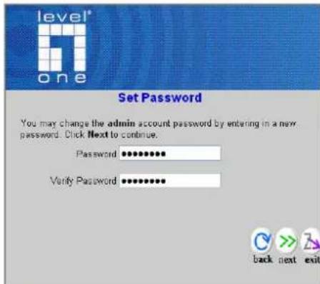 LEVELONE WAP-3000 - Step 1: Set Password - 1
