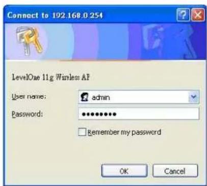 LEVELONE WAP-3000 - Login - 2