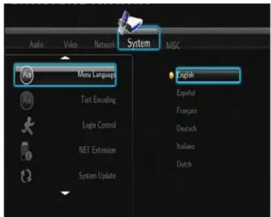 Fantec TV-FHDS - Menu Language - 1