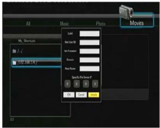 Fantec TV-FHDS - Browsing through 'My\_Shortcuts - 2
