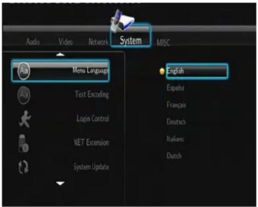 Fantec TV-FHDS - Langue du menu - 1