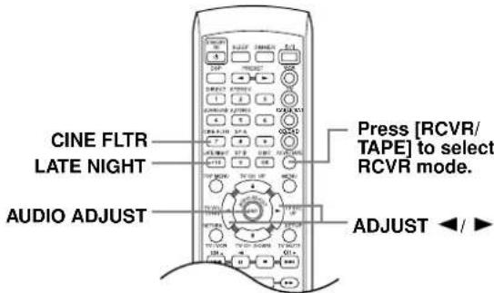 ONKYO TX-SR501E - Using the Audio Adjust Functions - 2