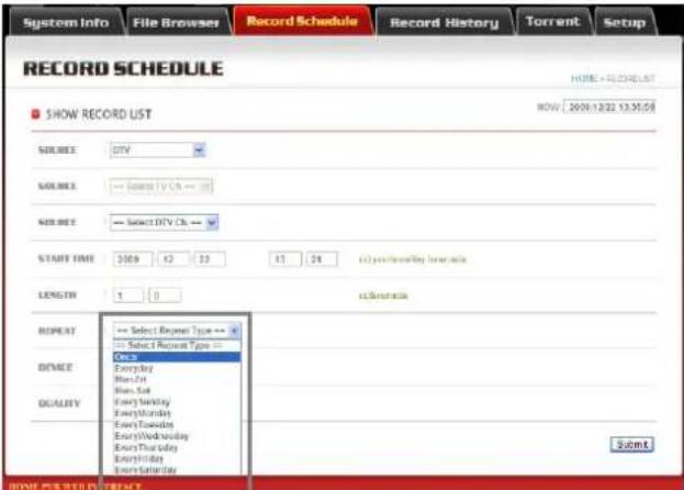 AC Ryan Playon!DVR HD - Record Schedule - 6