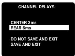 ARCAM AVR200 - Channel delays page - 3