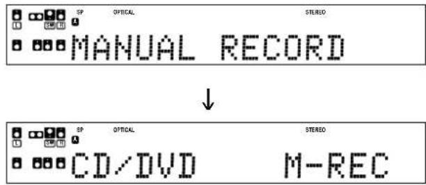 KENWOOD VR-6070 - Recording music in AUTO REC or MANUAL REC mode - 4