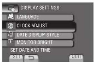JVC Everio GZ-MS120AE - Date/Time Setting - 2