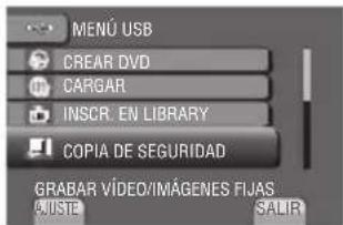 JVC Everio GZ-MS120AE - Seleccione [HACER COPIA DE SEGURIDAD]. - 1