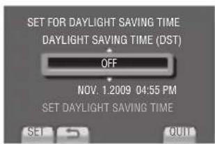 JVC Everio GZ-MS120AE - Select [ON] if daylight saving time is effective. - 1