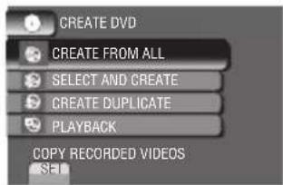 JVC Everio GZ-MS120AE - Select [CREATE FROM ALL]. - 1