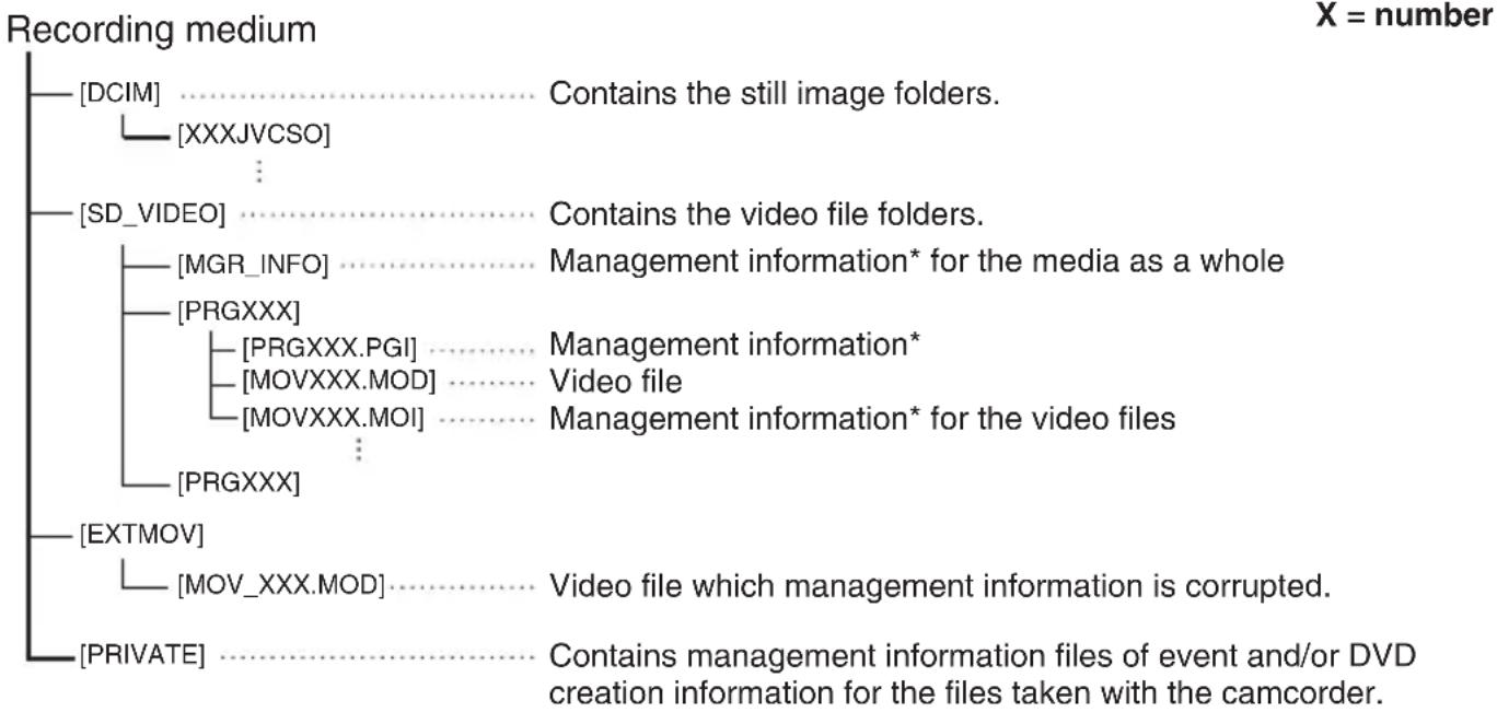 JVC Everio GZ-MS120AE - Folder Structure and Extensions - 1