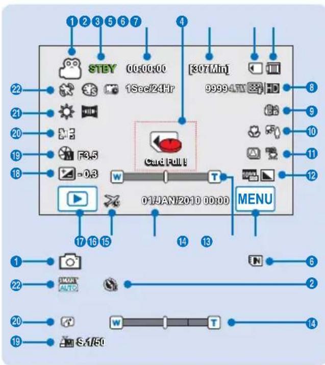 SAMSUNG HMX-H200LP - Mode Enregistrement - 1