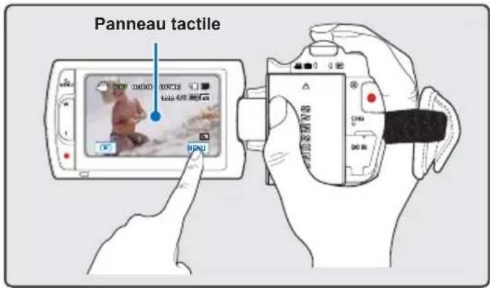 SAMSUNG HMX-H200LP - UTILISATION DU PANNEAU TACTILE - 3
