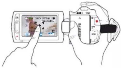 SAMSUNG HMX-H203BP - Mise au point et prise de vue à l'aide de Magic Finger - 1