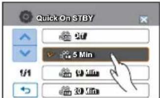 SAMSUNG HMX-H203BP - Quick On STBY (Mise en veille rapide) - 2