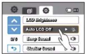 SAMSUNG HMX-H203BP - Auto LCD Off (Arrêt Auto LCD) - 1