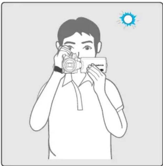 SAMSUNG HMX-H205RP - Réglage de l'angle de prise de vue - 2