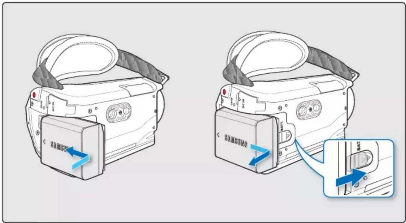 SAMSUNG HMX-H205RP - UTILISATION DU BLOC BATTERIE - 1