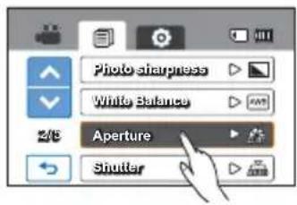 SAMSUNG HMX-H220SP - Using the Menu () tab - 1