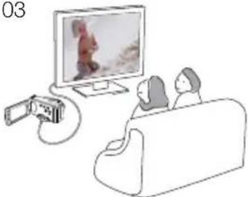 SAMSUNG HMX-H220SP - Viewing on a high definition TV - 1