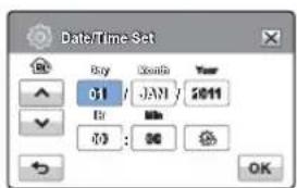 SAMSUNG HMX-H300SP - Date/Time Set (Régl date/heure) - 1