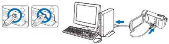 SAMSUNG HMX-H300SP - Etape 1. Raccordement du câble USB - 2