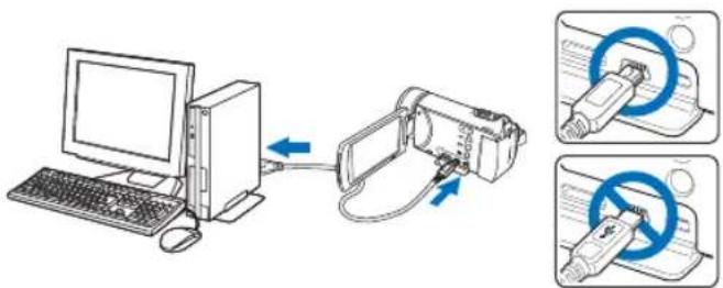 SAMSUNG HMX-H320SP - Utilisation du câble USB - 1