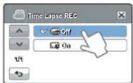 SAMSUNG HMX-H320SP - Time Lapse REC (Enreg par intervalle) - 2