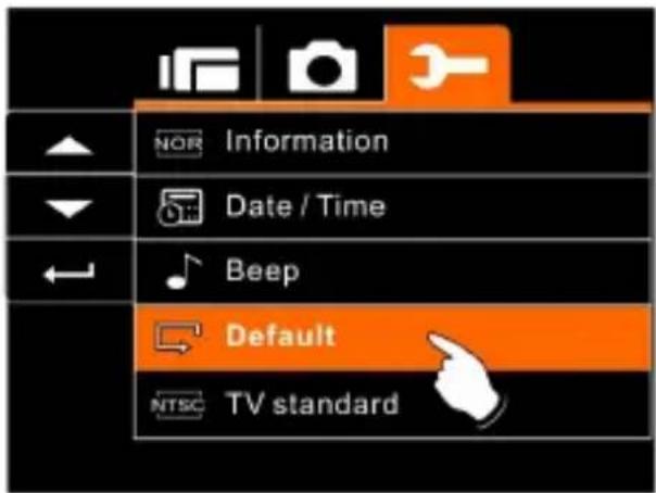 NOIR Information Date / Time Beep Default NTSC TV standard