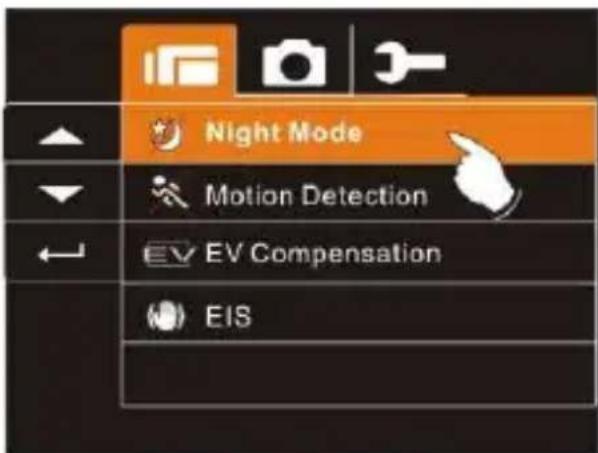 Night Mode Motion Detection EV Compensation EIS