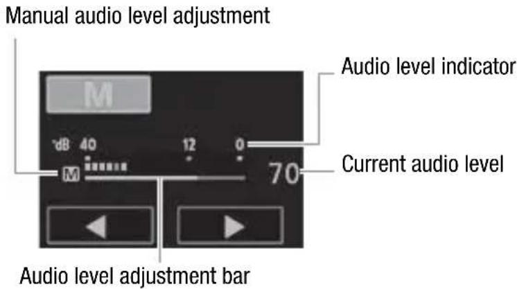 CANON Vixia HF R400 - Manual Adjustment of the Audio Recording Level - 6