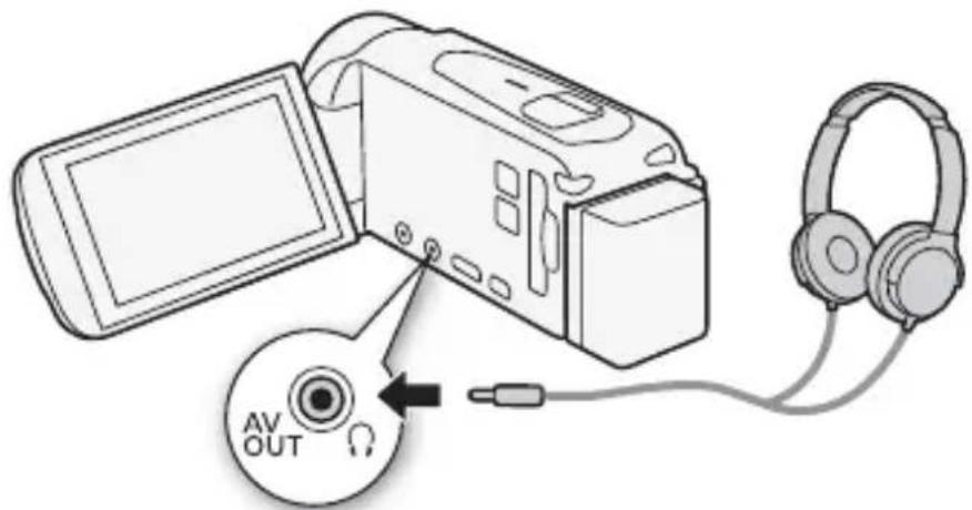 CANON Vixia HF R400 - Using Headphones - 17