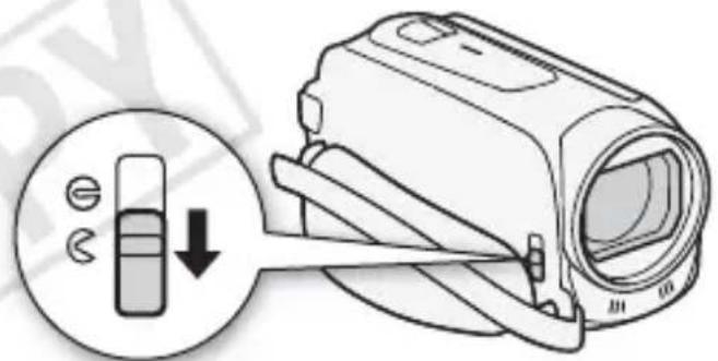 CANON Vixia HF R400 - Opening the Lens Cover and Adjusting the LCD Screen - 1