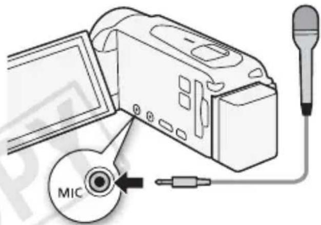 CANON Vixia HF R400 - Using Commercially Available Microphones - 1