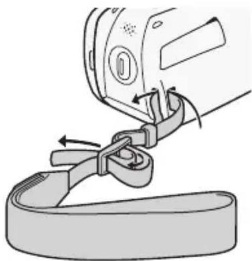 CANON Vixia HF R20 - To attach an optional wrist strap - 1