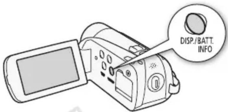 CANON Vixia HF R20 - Onscreen Displays and Data Code - 7