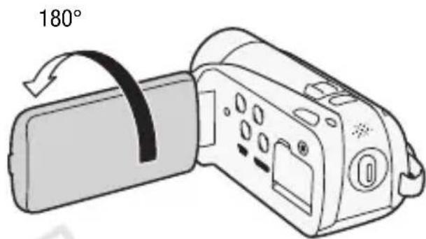 CANON Vixia HF R20 - Open the LCD panel 90 degrees. - 2