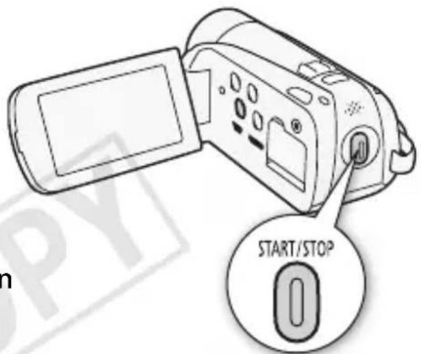 CANON Vixia HF R20 - Press START/STOP to begin recording. - 1
